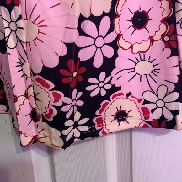 ❌DONATED❌Black Multi Color Retro Boho Hippie Floral Prints Flare Pants - Picture 9 of 14